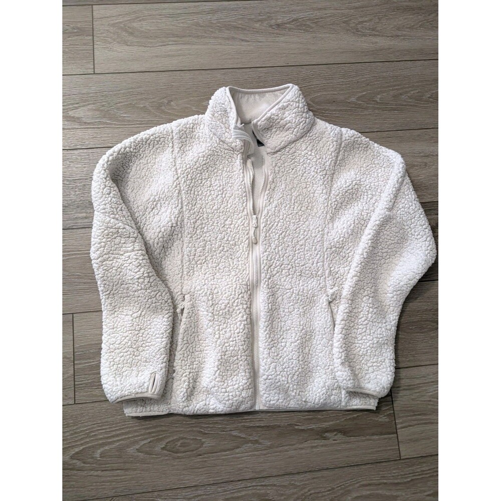 C9 by Champion Women's XL Cream Sherpa Fleece Zip-Up Jacket